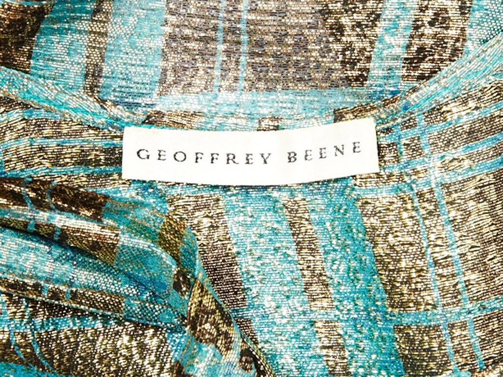 Geoffrey Beene Goldfarbenes Lame-Ensemble im Zustand „Hervorragend“ im Angebot in New York, NY