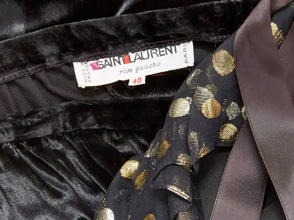 Yves Saint Laurent Velvet Wrap Skirt In Excellent Condition In New York, NY
