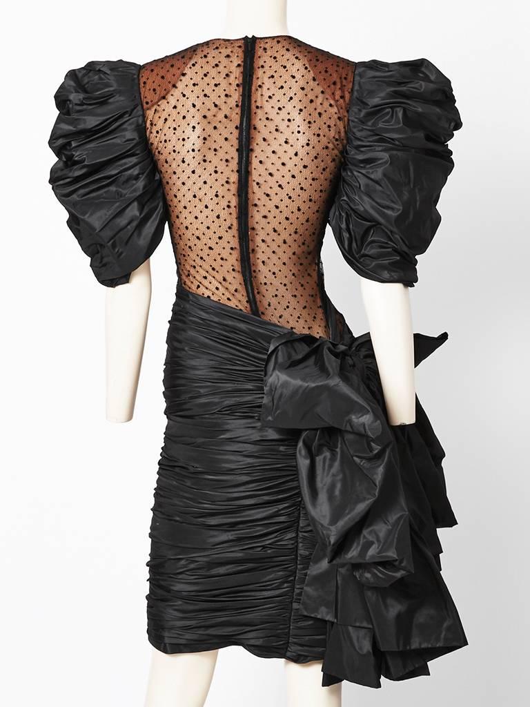 Black Jacqueline de Ribes Dramatic Cocktail Dress
