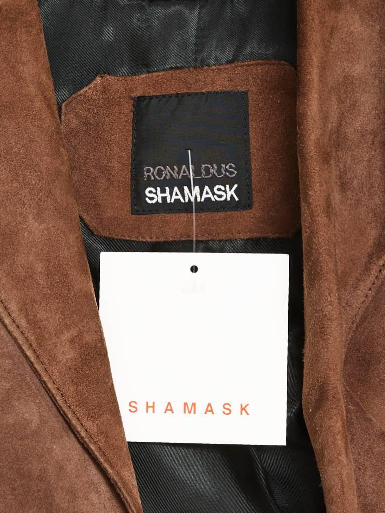 Shamask Suede Bomber Jacket In Excellent Condition In New York, NY