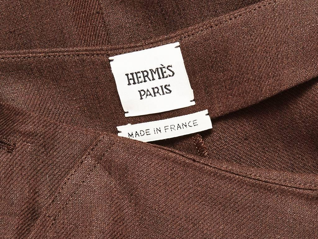 Hermes Leinen Matrosenhose im Zustand „Hervorragend“ in New York, NY
