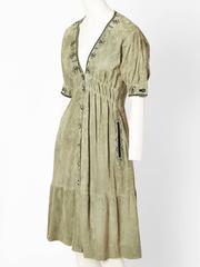 Tom Ford For Yves Saint Laurent Suede Day Dress