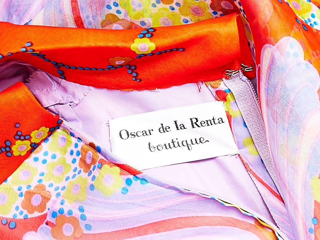 Oscar de La Renta Organza Shirt Dress 1970's In Excellent Condition In New York, NY