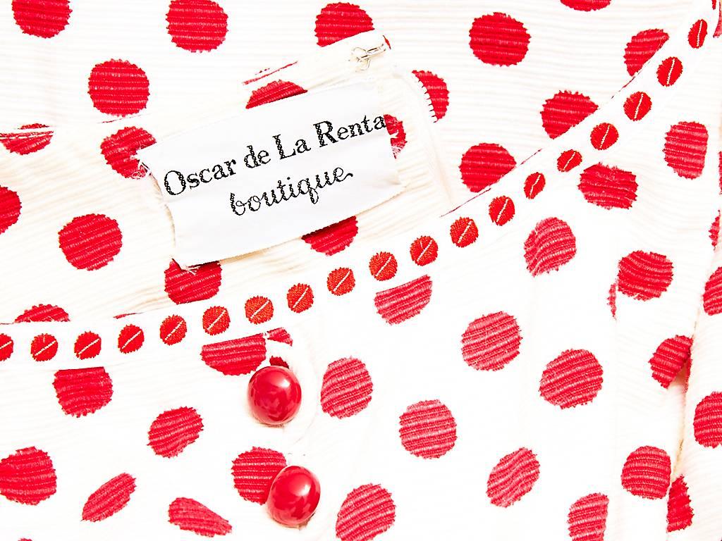 Oscar de la Renta 60's Polka Dot Day Dress In Excellent Condition In New York, NY