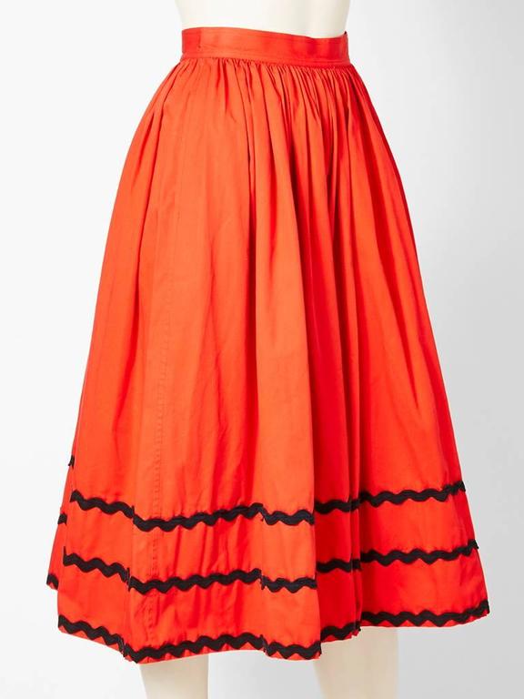 Yves Saint Laurent Orange Skirt