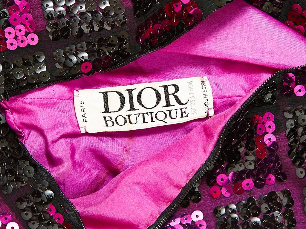 Women's or Men's Dior Boutique 1960s Purple Sequined Evening Pant Ensmble