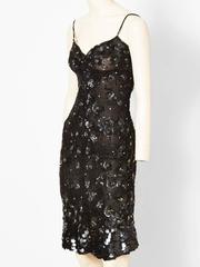 Valentino Beaded and Sequined Slip Dress