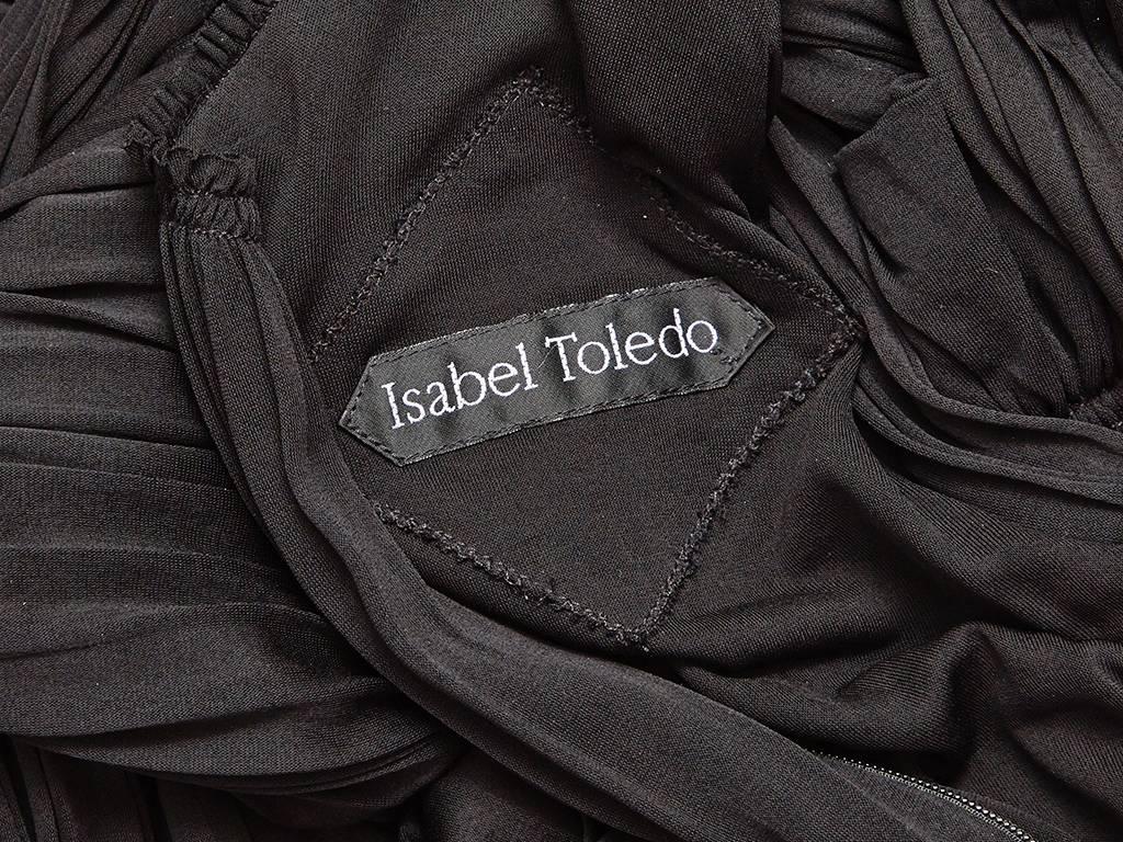 Black Isabel Toledo Silk Jersey Cocktail Dress