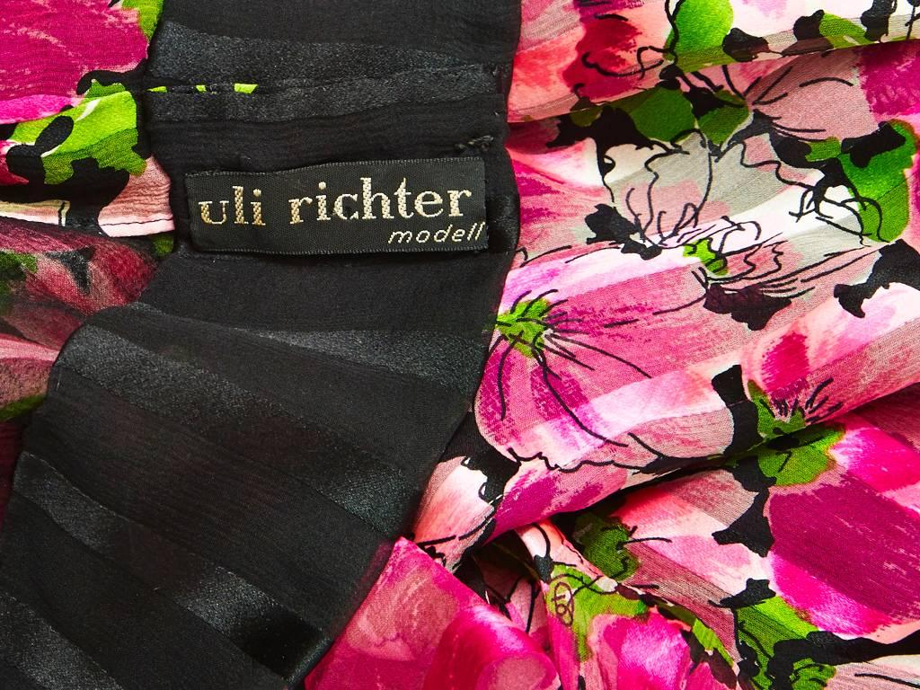 Uli Richter Floral Chiffon Ensemble In Excellent Condition In New York, NY