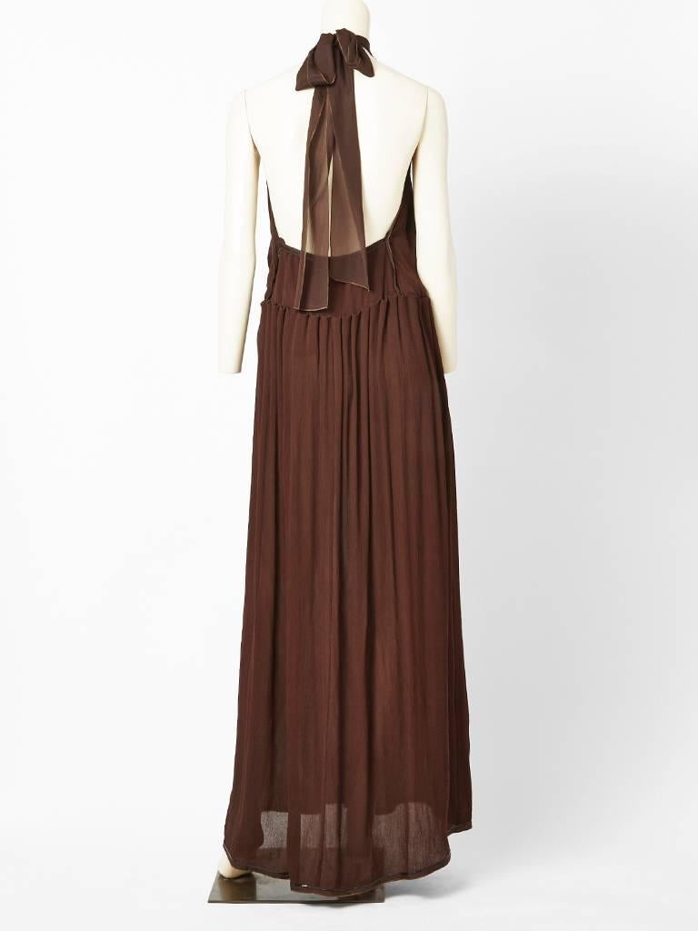 Brown Tom Ford for Yves Saint Laurent Chiffon Gown