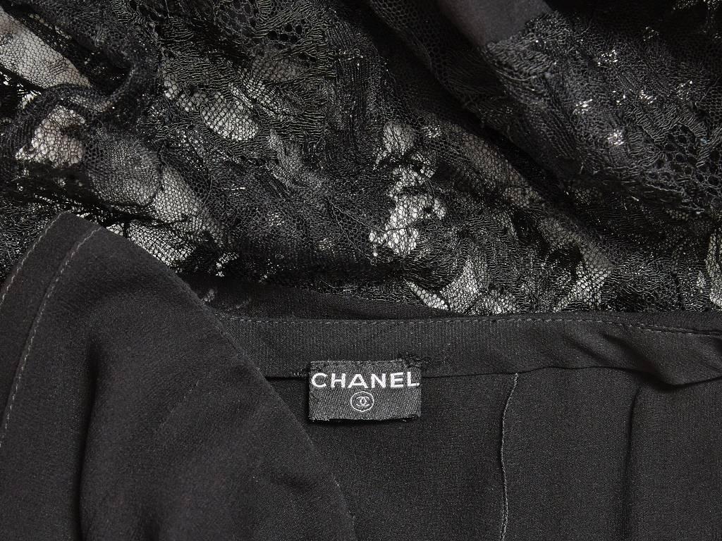 Chanel Lace and Georgette Evening Skirt In Excellent Condition In New York, NY