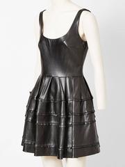DIor Leather Dress With Fringe Detail