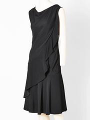 Galanos Silk Crepe Cocktail Dress
