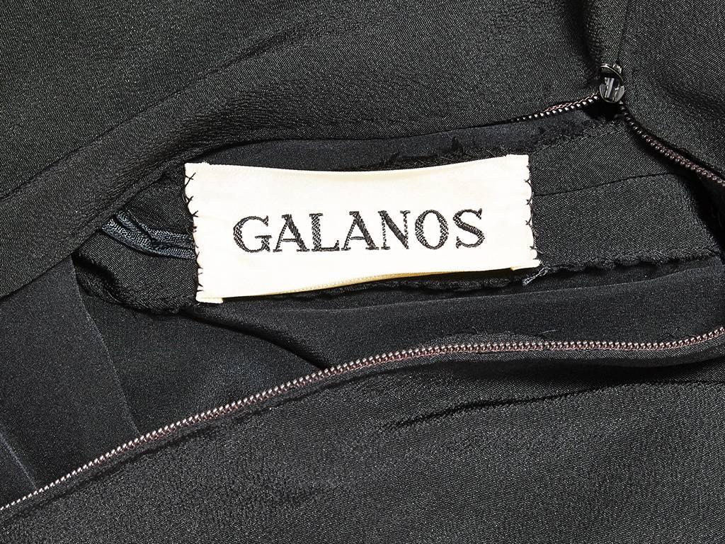 Galanos Silk Crepe Cocktail Dress In Excellent Condition For Sale In New York, NY