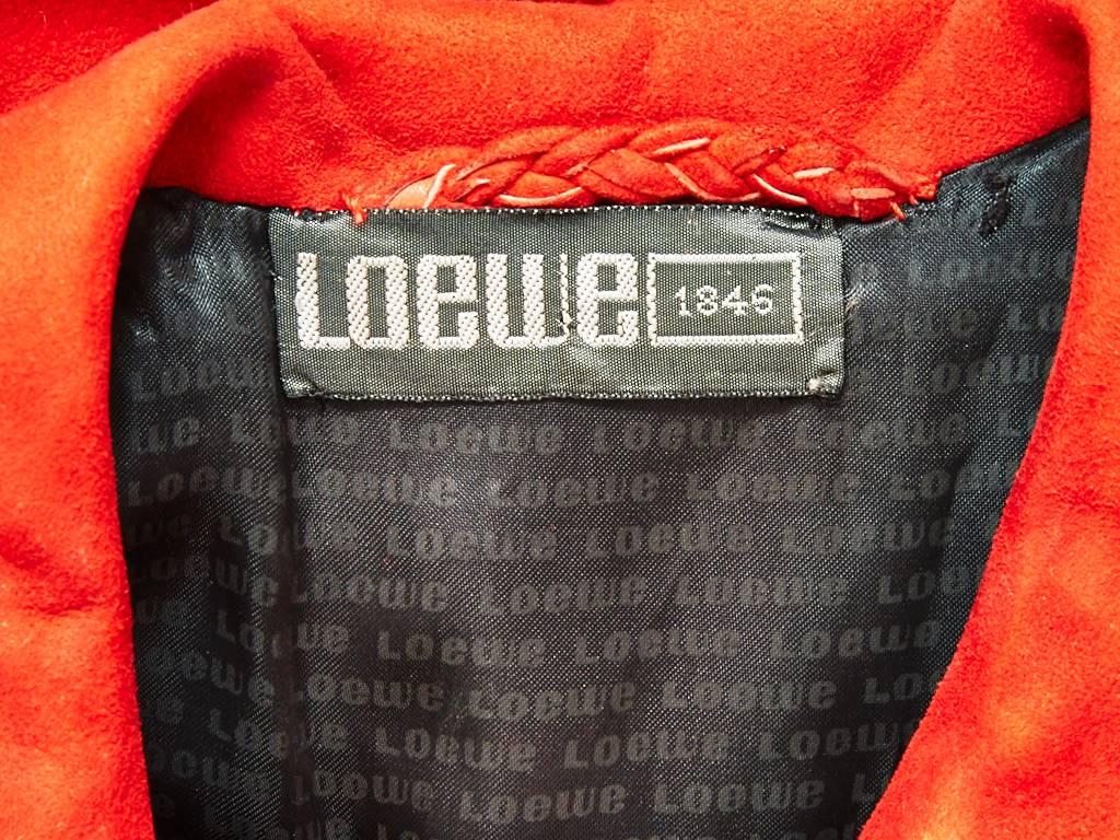 Loewe Belted Suede Coat In Good Condition In New York, NY