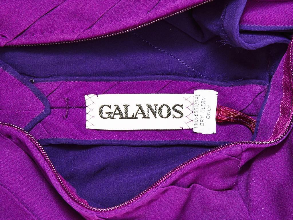 Galanos Halter Neck Gown with Pleating Detail In Excellent Condition For Sale In New York, NY