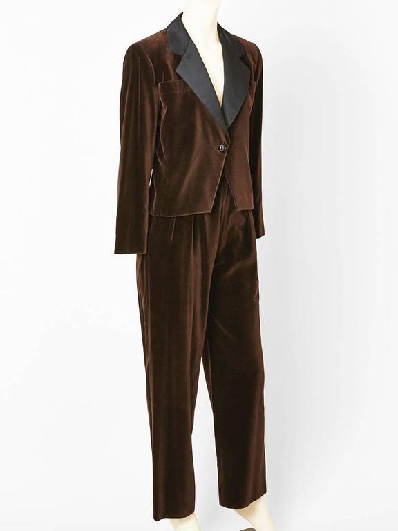 Yves Saint Laurent, chocolate, brown, velvet, 