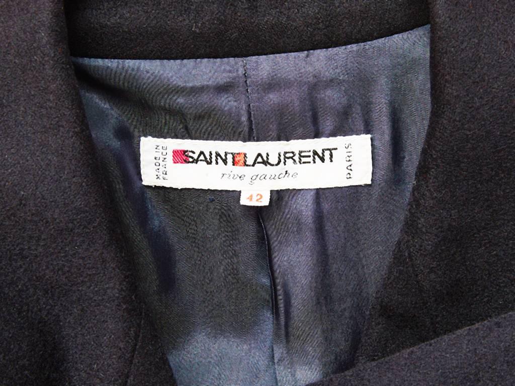 Women's Yves Saint Laurent Double Breasted Cashmere Blazer