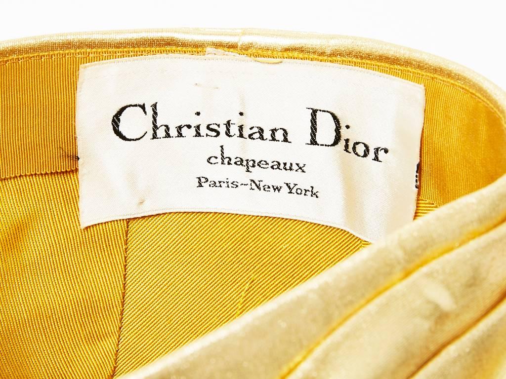 Women's Christian Dior Gold Lame Turban