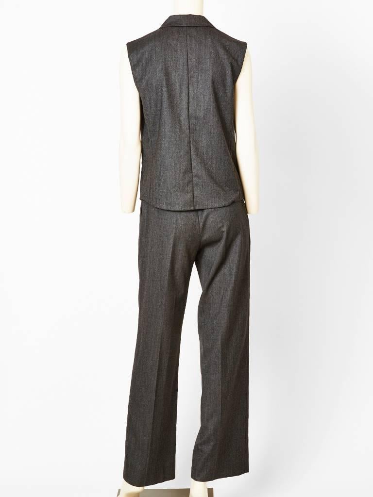 Hermes Wool Flannel Pant Ensemble In Excellent Condition In New York, NY