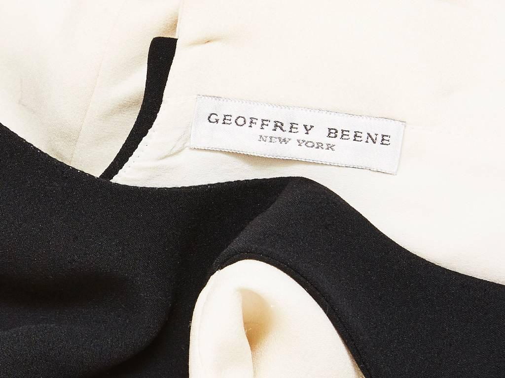 Women's Geoffrey Beene Black and White Crepe Evening Dress