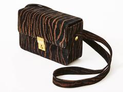 Maud Frizon Animal Print Suede Box Bag