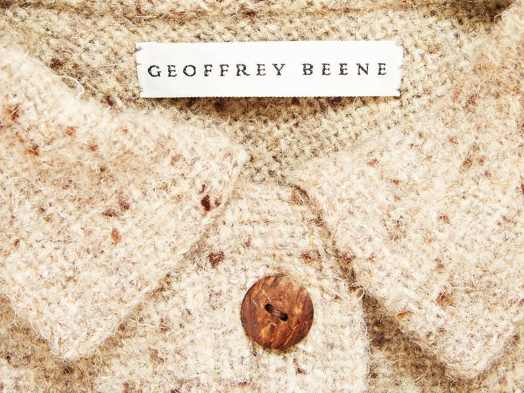 Geoffrey Beene Wool Tweed Coat In Excellent Condition In New York, NY