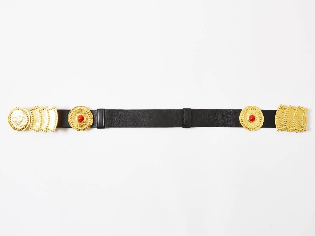 Alexis Kirk, adjustable, black leather 