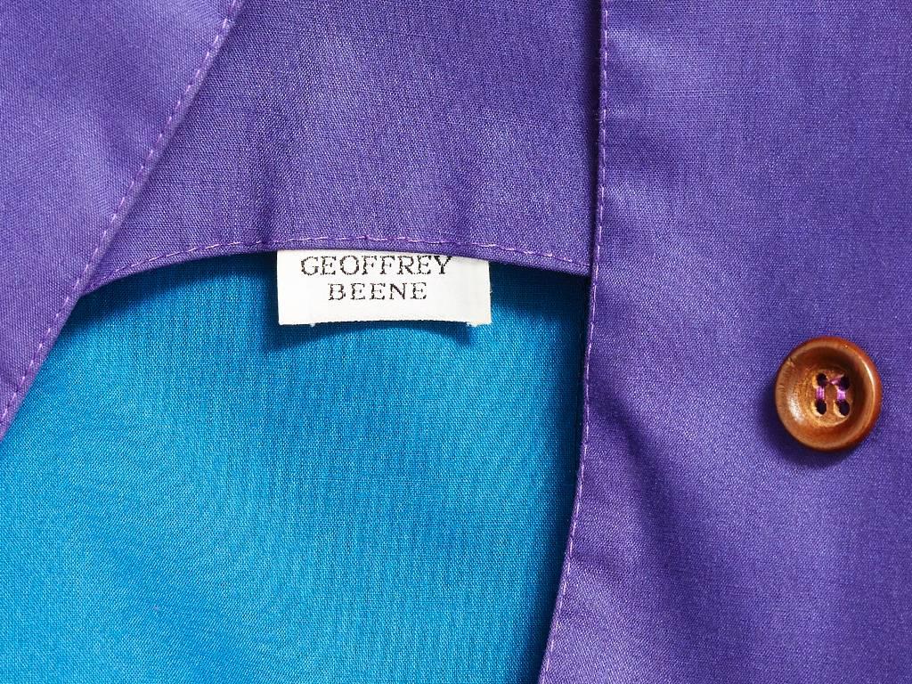 Geoffrey Beene Purple Mackintosh with Teal Blue Intereior 1