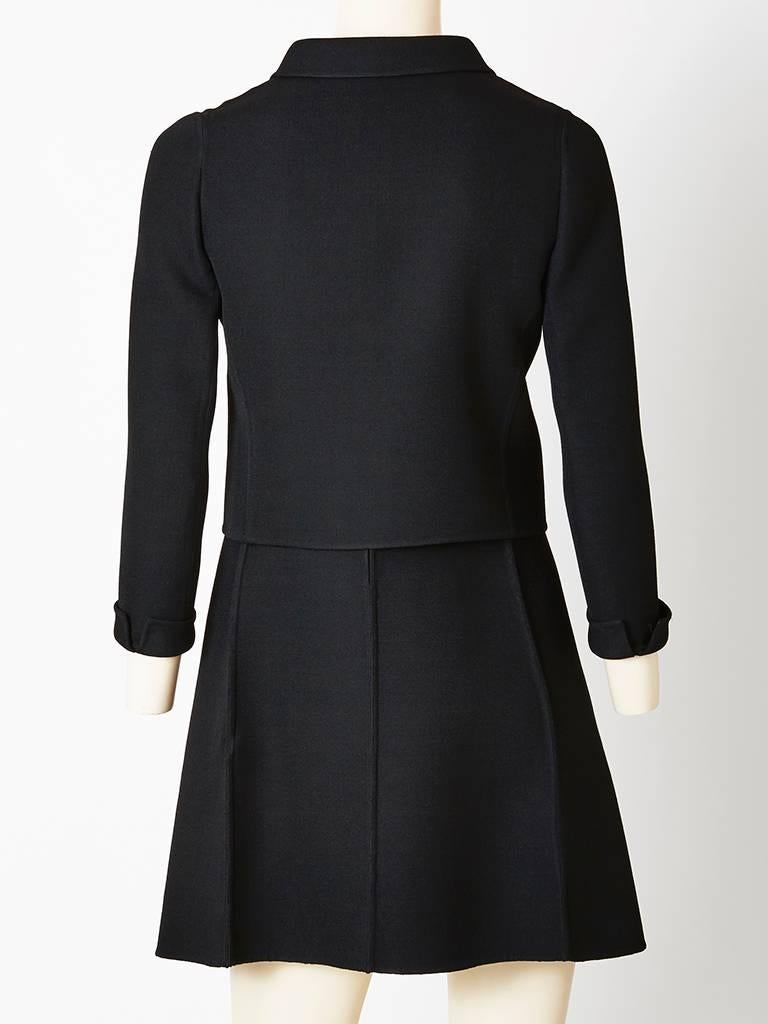 Mila Schon Double Face Wool Dress and Jacket Ensemble In Excellent Condition In New York, NY