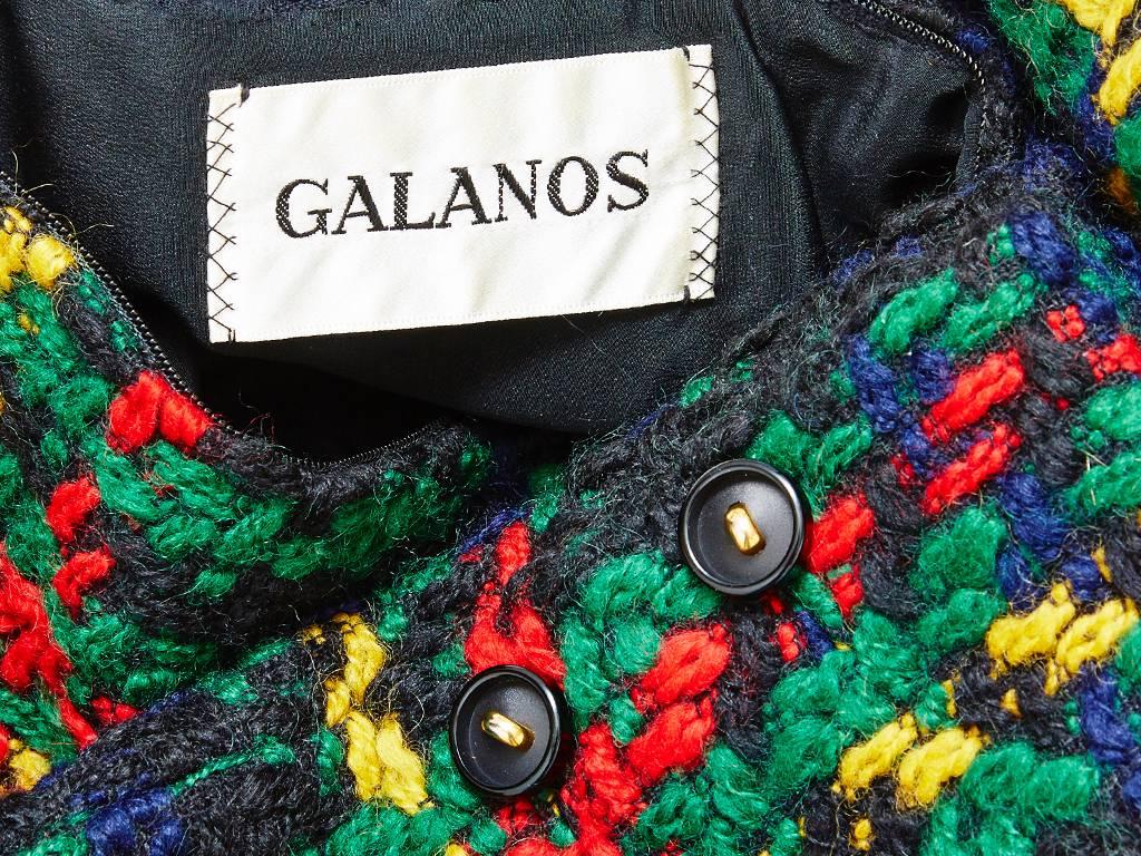 Women's or Men's Galanos Graphic Tweed Day Dress With Scarf