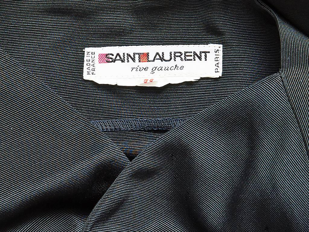 Yves Saint Laurent 40's Inspired Moire Dress In Excellent Condition In New York, NY