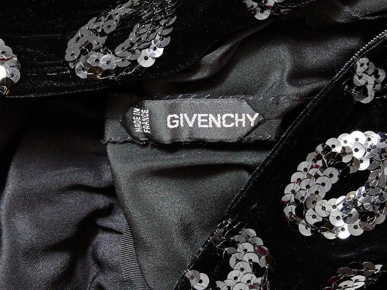 Givenchy Couture Velvet and Sequined Cocktail Dress For Sale at 1stDibs