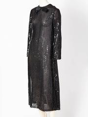 Sequined Sheath With Satin Bow Detail