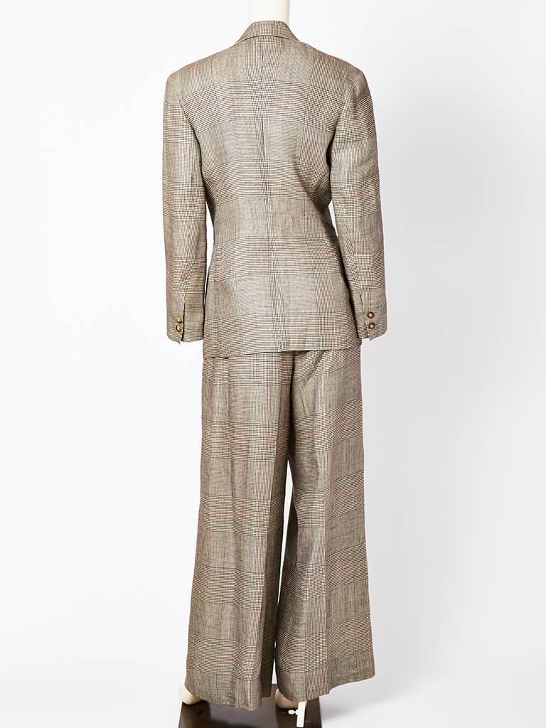 Shamask Glen Plaid Pant Suit In Excellent Condition In New York, NY
