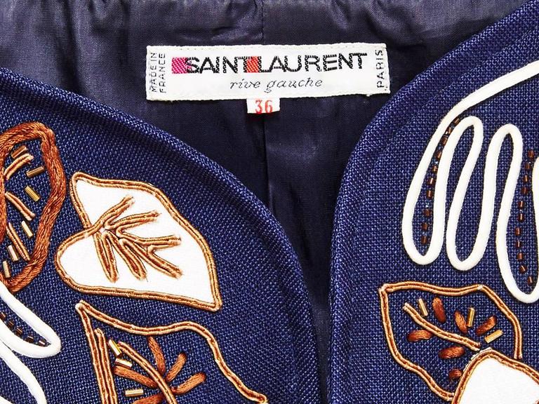Yves Saint Laurent Matisse Inspired Linen Cropped Jacket at 1stDibs ...