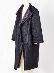 Valentino Couture Silk Matelasse Evening Coat