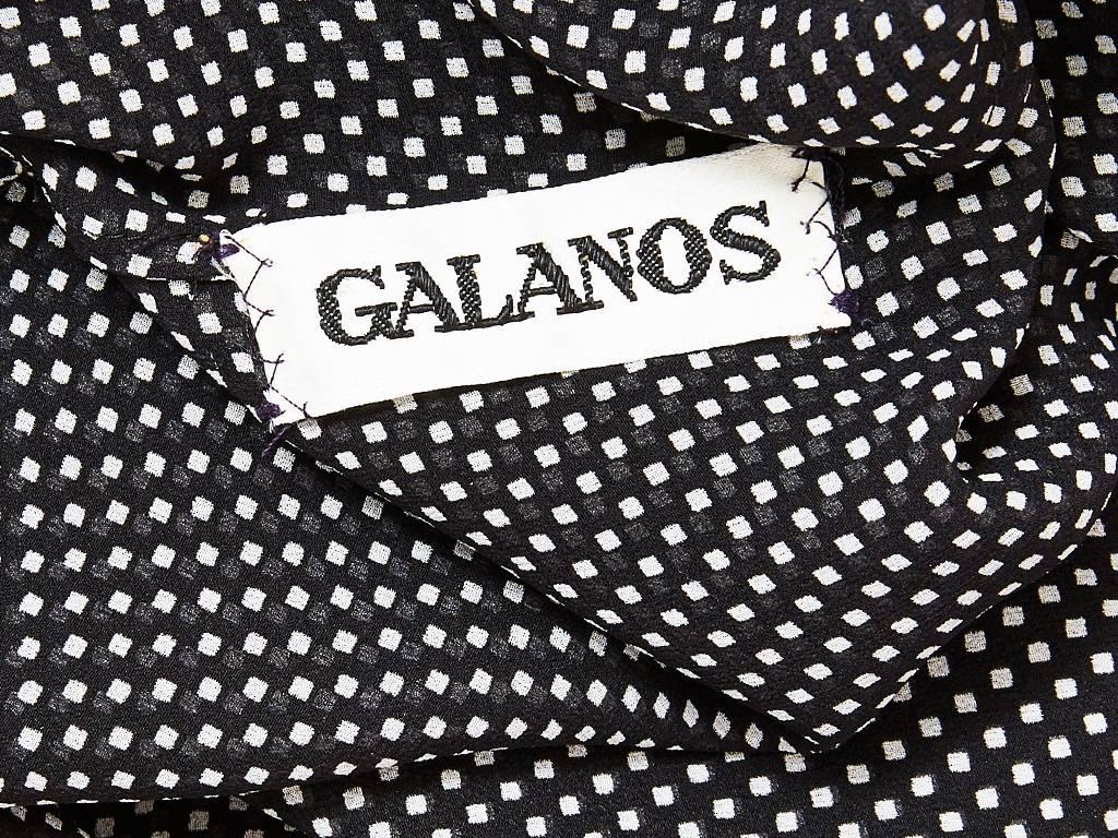 Women's Galanos Layered Chiffon Dress With Smocking Detail