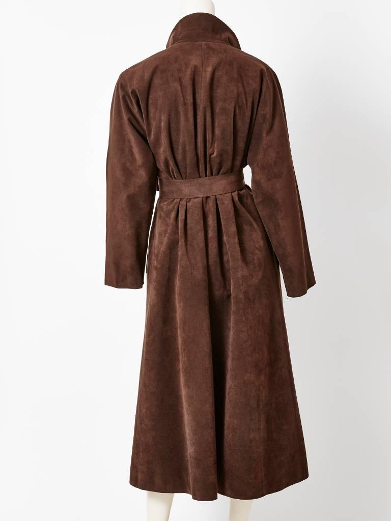 halston ultrasuede trench