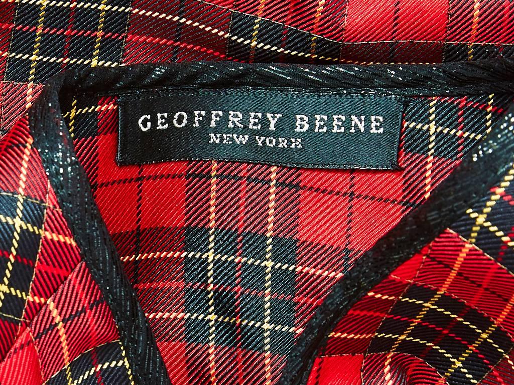 Women's Geoffrey Beene Tartan Tafetta  and Tulle Cocktail Dress