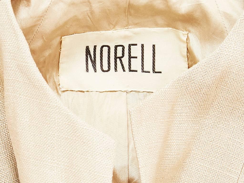 Women's Norman Norell Linen Coat and Dress Ensemble For Sale