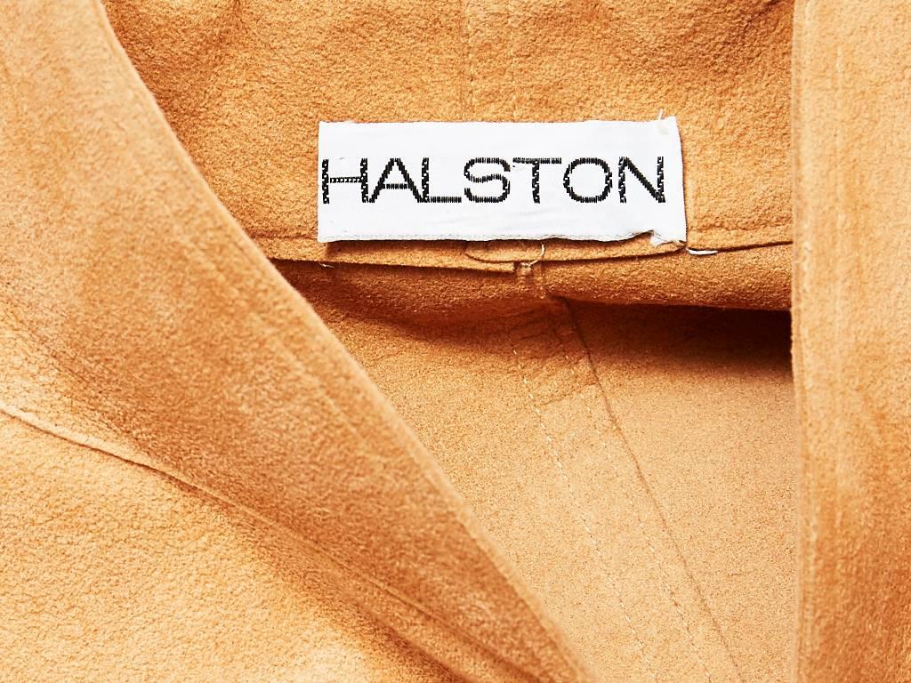 Halston Ultra Suede Belted Jacket In Excellent Condition In New York, NY