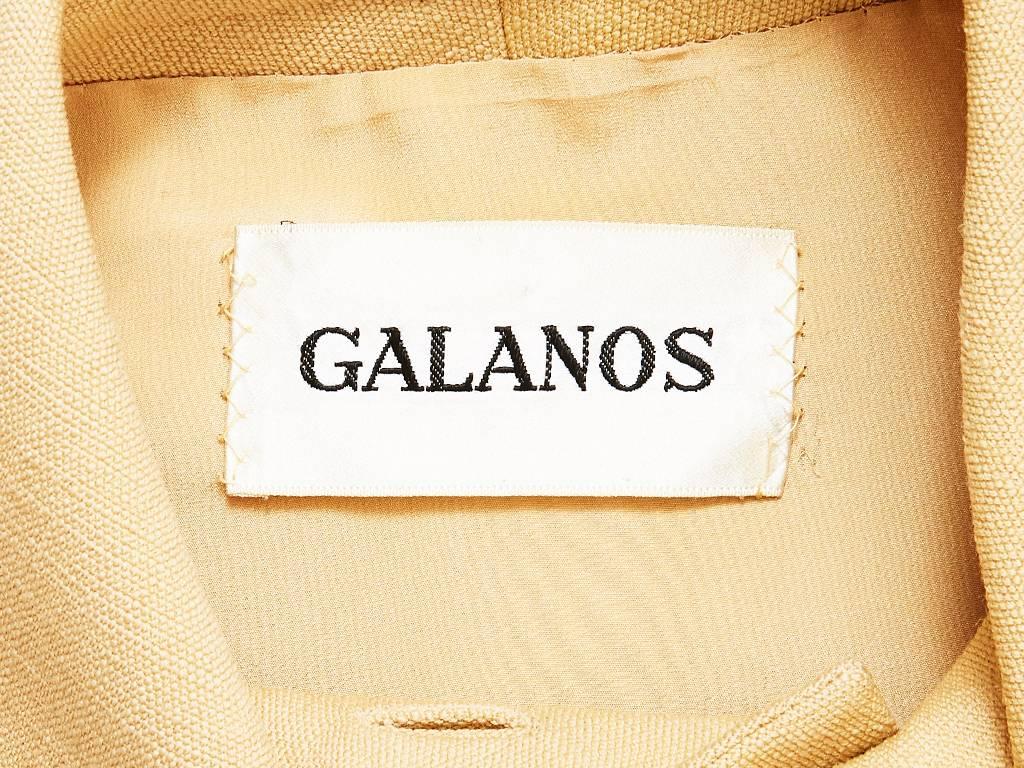 Women's Galanos Wool Belted Coat With Tortoise Detail