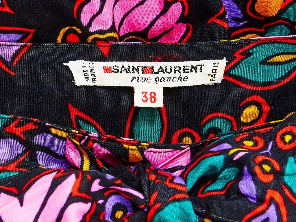 Yves Saint Laurent  Colorful Floral Pattern Ensemble In Excellent Condition In New York, NY
