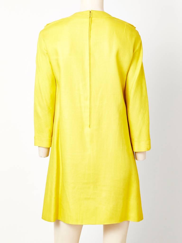 Pierre Cardin Linen Day Dress C. 1960's In Good Condition In New York, NY