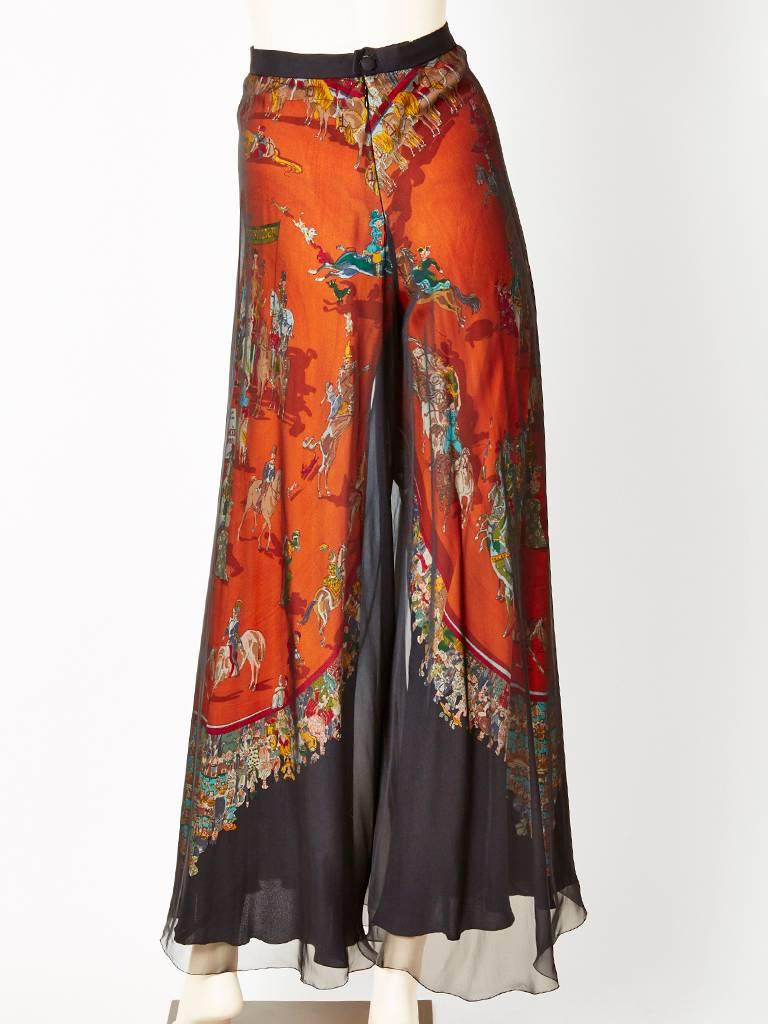 patterned palazzo pants