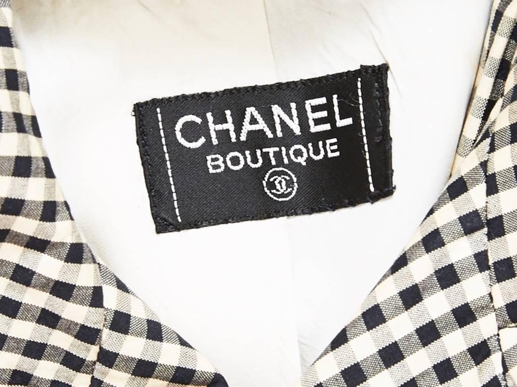 Women's Chanel Gingham Belted Trench