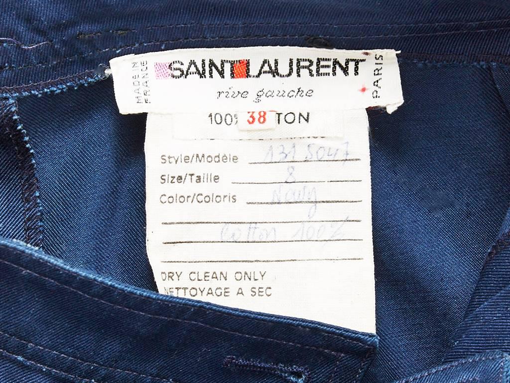 Yves Saint Laurent Rive Gauche Sailor Pant 1970's In Excellent Condition In New York, NY