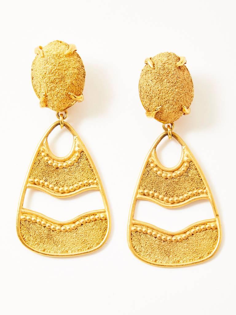 Women's Yves Saint Laurent Gold Dangling Earrings