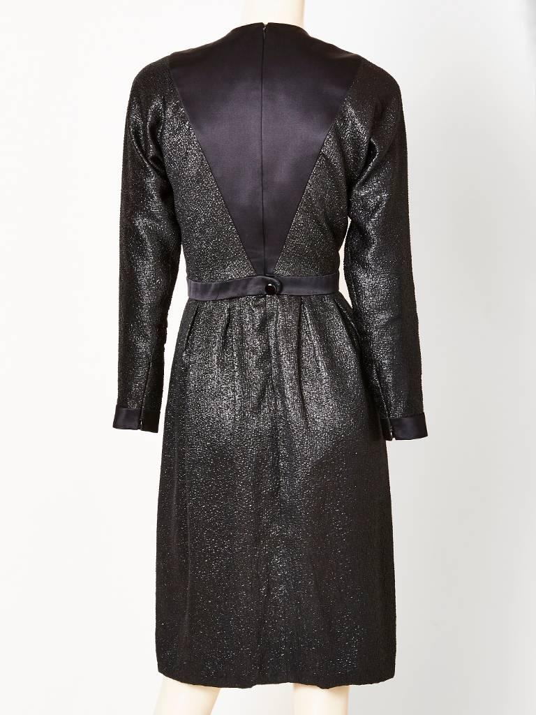 Geoffrey Beene Lurex and Satin Dress In Excellent Condition In New York, NY